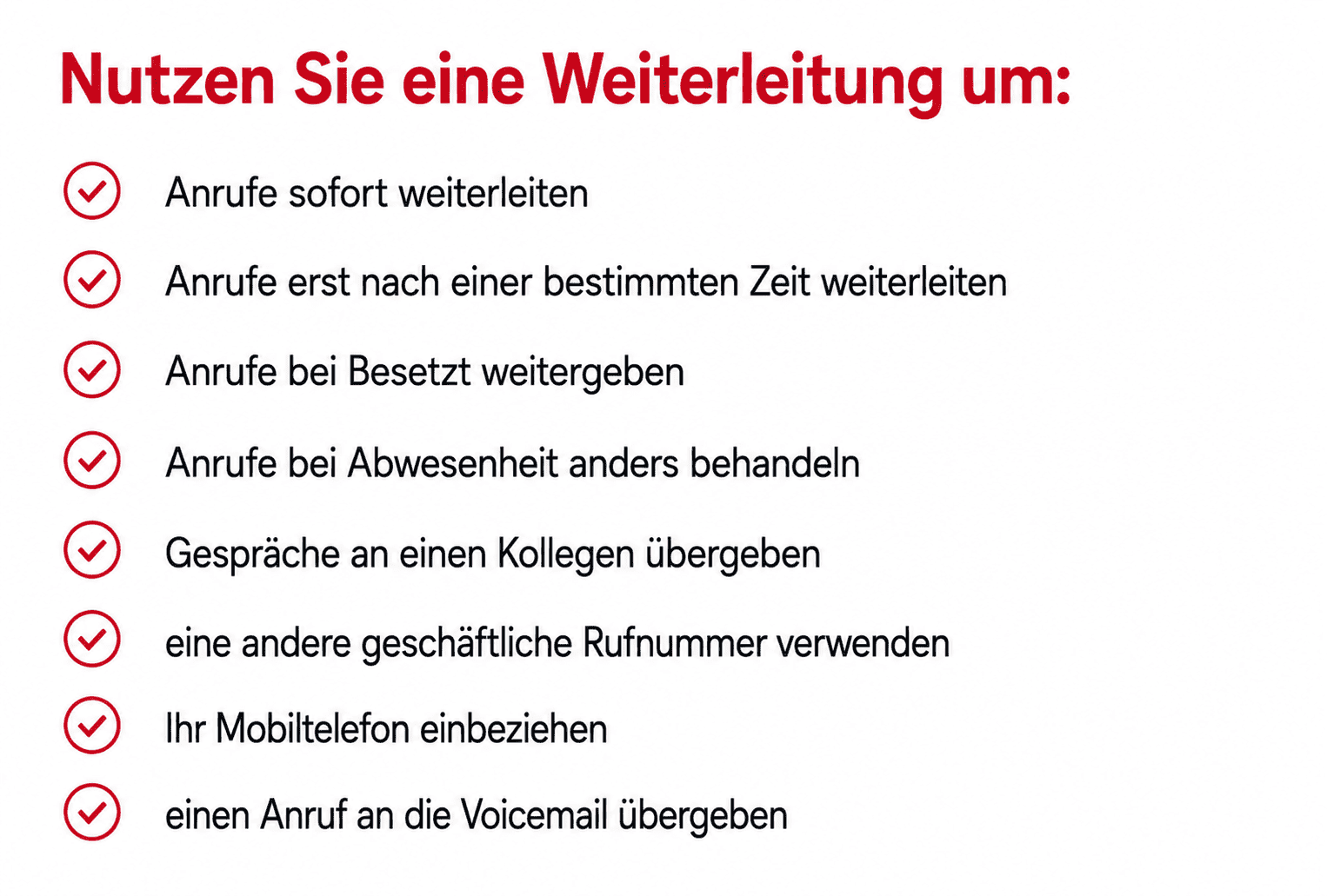 Eine Checkliste für Weiterleitungen